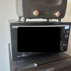 電子レンジ SHARP ブラックの画像