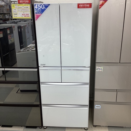 三菱 572L 冷蔵庫 2019年製 6ドア MR-MX57E-ZT ブラウン 大型 フレンチ