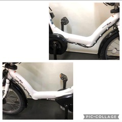 1年保証　送料無料　ヤマハ　パスキッス　20インチ　子供乗せ　白色　電動アシスト自転車 g324の画像