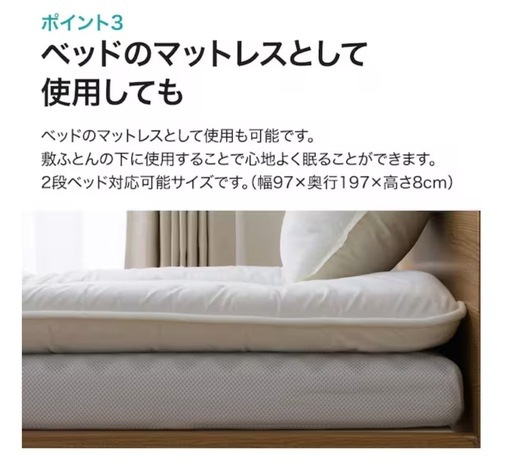 ニトリ　シングル　体圧分散　マットレス