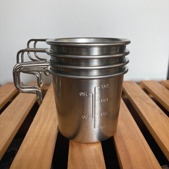 ★キャンピングムーン★CAMPINGMOON ソロマグM 4個セット　S-190-4P+B 210ml シェラカップ　キャンプ　アウトドアの画像