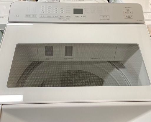 美品　パナソニック 洗濯機 NA-F8AKE1-S 2022年製 8.0kg