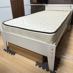 【無料/解体可】ニトリ シングルベッド＆マットレス セットの画像