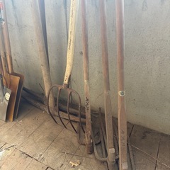 【GO-1657】農具 農機具 鍬 クワ 三角鍬  スコップ フォーク の画像