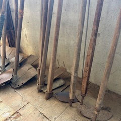 【GO-1657】農具 農機具 鍬 クワ 三角鍬  スコップ フォーク の画像