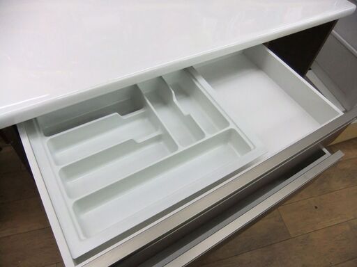 古賀家具 レンジボード セイント 幅120cm ミドルレンジボード ブラウン 引出しソフトクロージング キャビネット キッチンカウンタ