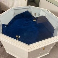 アンティーク調 ガラスショーケース 八角形 テーブル使用可②の画像