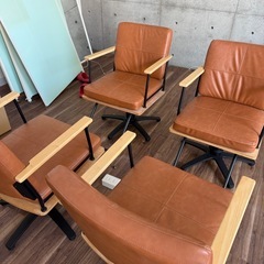 【オシャレなカフェ風チェアセット（ブラウン）】の画像