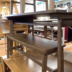 ニトリ ベンチダイニング4点セット スタディー【トレファク 川越店】の画像