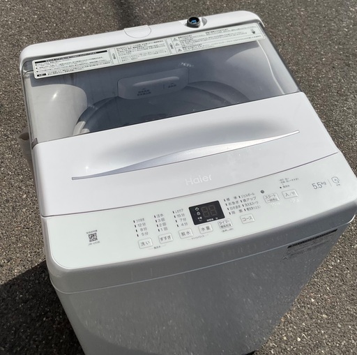 【RKGSE-454】特価！ハイアール/Haier/5.5kg/全自動洗濯機/JW-U55B/中古/2024年製/弊社近隣無料配達/来