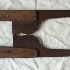 【引き取り限定】アンティーク ドレッサー用 木製サイドパーツ 2本セット 鏡枠装飾④の画像
