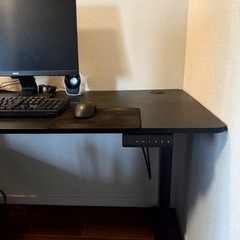 【格安】電動昇降デスク（メモリー機能付き・静音・ブラック）美品の画像