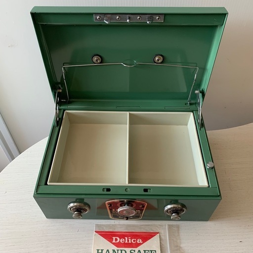 Delica HAND SAFE デリカ手提金庫 No.4 グリーン ダイヤル式 (naka
