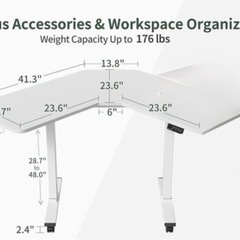 電動昇降式デスク テレワーク 幅120cm の画像