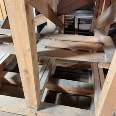 木製作業台 兼 収納台 お譲りします の画像