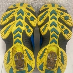 瞬足 16.0cm  ブルー 幅広の画像