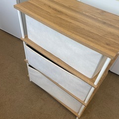 3段チェスト 木目の画像