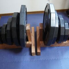 【自作プレートラック】2個セット 省スペース収納 ホームジムの画像