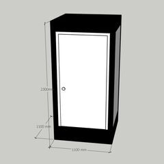 屋外トイレ プレハブ 仮設トイレ 簡易トイレ 換気設備・換気扇・照明・洗面台完備 工事現場・事務所・屋外設置用 コンパクト設計 新品の画像