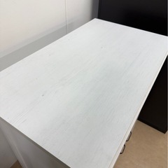 木製収納キャビネット　白　サイドボード　木製棚　ホワイトの画像