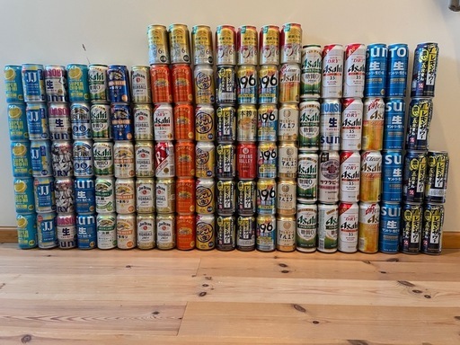 アルコール、お酒、ビール、酎ハイ、など合計102本セットです。