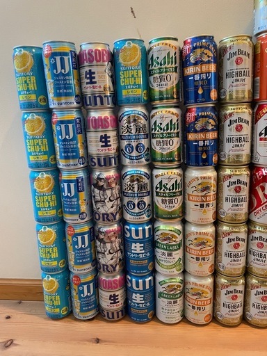 アルコール、お酒、ビール、酎ハイ、など合計102本セットです。