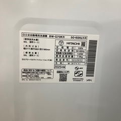 [トレファクラパーク岸和田店]2025年製　全自動洗濯機　HITACHI (1年保証付)の画像