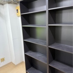 本棚まとめ売り★大容量収納棚 本棚 シェルフ ブラック オフィス家具　店舗什器の画像