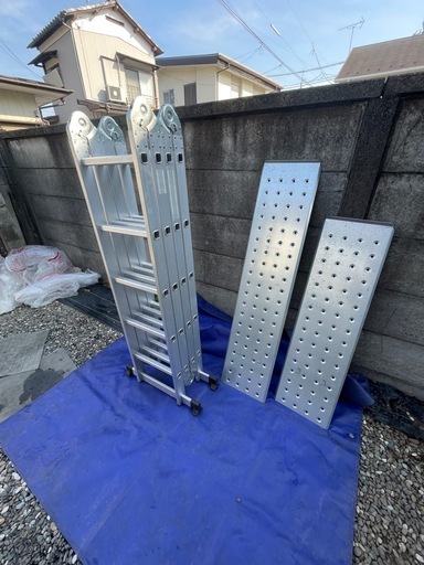 ?ハイエース?タイヤ9分山&ホイール4本セット【オマケ.写真❺】新品のステップエイト 脚立 はしご 8変化 