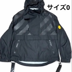 超激レア】off-white ×モンクレール　ウィンドブレーカー　サイズ０　黒の画像