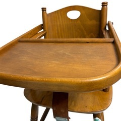 柏木工 木製　ベビーチェア ハイチェア 安全ベルト付きの画像