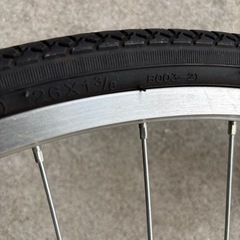 自転車26インチ アルミホイールタイヤ ブレーキ付きの画像