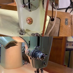 ● 足踏みミシン　TOYOTA トヨタ　SINGER シンガー　MERRITT メリット　2点セット　通電確認のみの画像