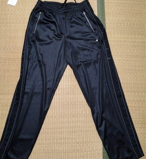 ★美品★PUMA プーマジャージ Shiny 黒✕黒 上下セットアップ XO