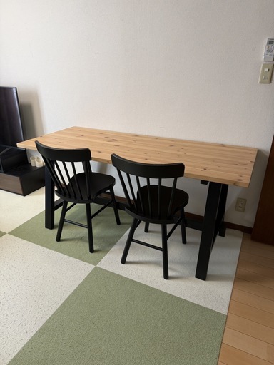Ikea ダイニングテーブル(sällskap)椅子(Norraryd)セット　