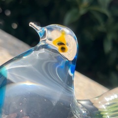 ガラス製　鳥　の画像