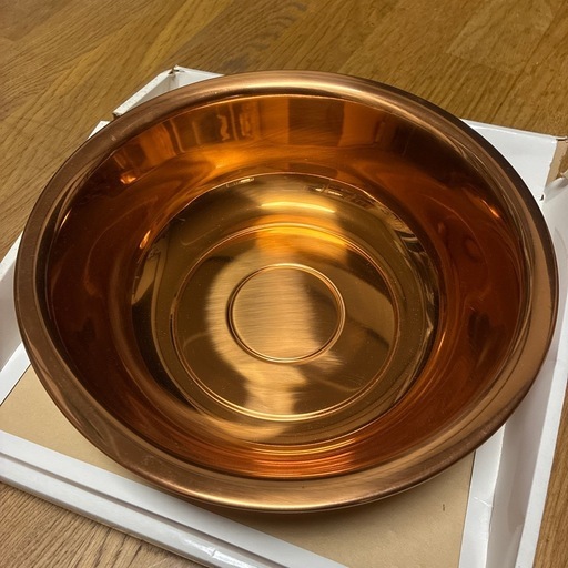 純銅製品の洗面器