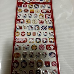 キティミニぷっくりシール2枚セットの画像