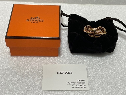 HERMES　エルメス ルガテ レガート シェーヌダンクル　スカーフリング ゴールド　スカーフ留め　新品未使用品　正規品