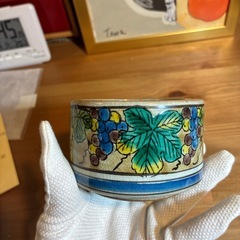 九谷焼 灰皿 ぶどう柄 陶器 小物入れの画像