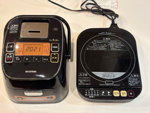 アイリスオーヤマ 3合 炊飯器IH調理機能付きRC-IA31-B