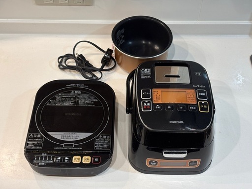アイリスオーヤマ 3合 炊飯器IH調理機能付きRC-IA31-B