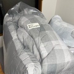 ニトリ 布団6点セット（グレーチェック）×2セット
の画像