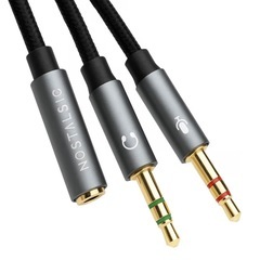 3.5mm 4極 3極 変換ケーブルの画像