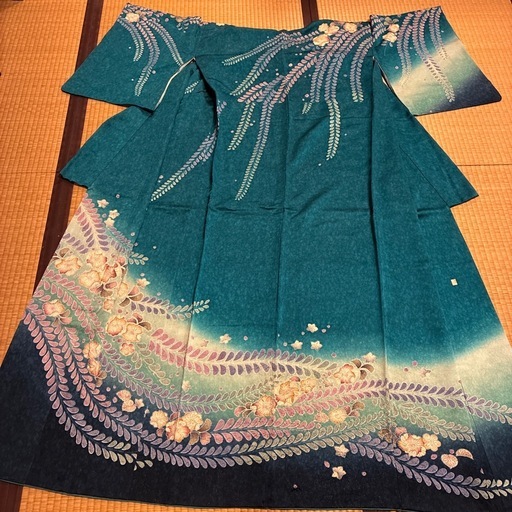 辻ヶ花　訪問着　銀通し　作家物
