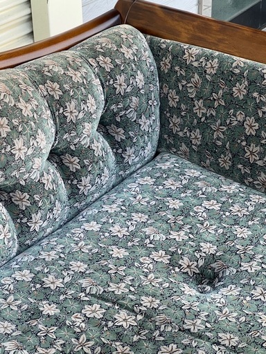 カリモク家具 コロニアルシリーズ 花柄 2人掛けソファ