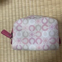 coach コーチ花柄ピンクポーチの画像
