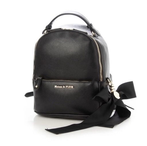 Maison de FLEUR　リボンMリュック ブラック メゾンドフルール 黒