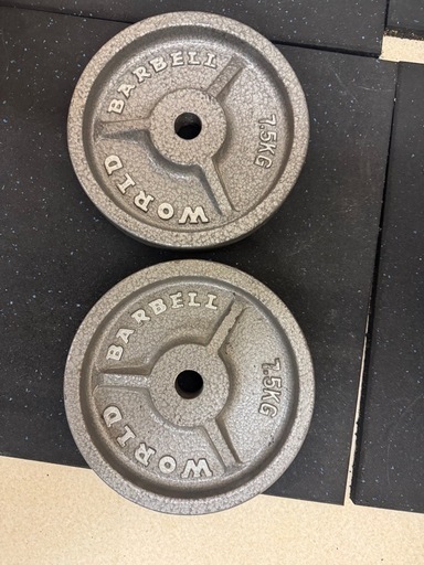WORLD BARBELL 7.5kg プレート 2枚セット バーベルプレート