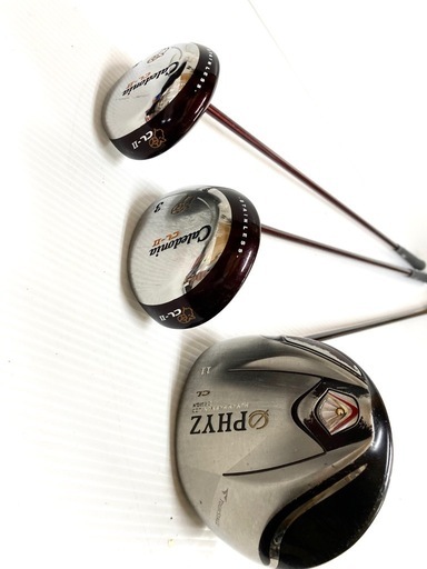 【レディース！】◆PHYZ ドライバー + Caledonia CL-Ⅱ等◆ゴルフクラブセット＋ SPALDING キャディーバッグ＋付属品付